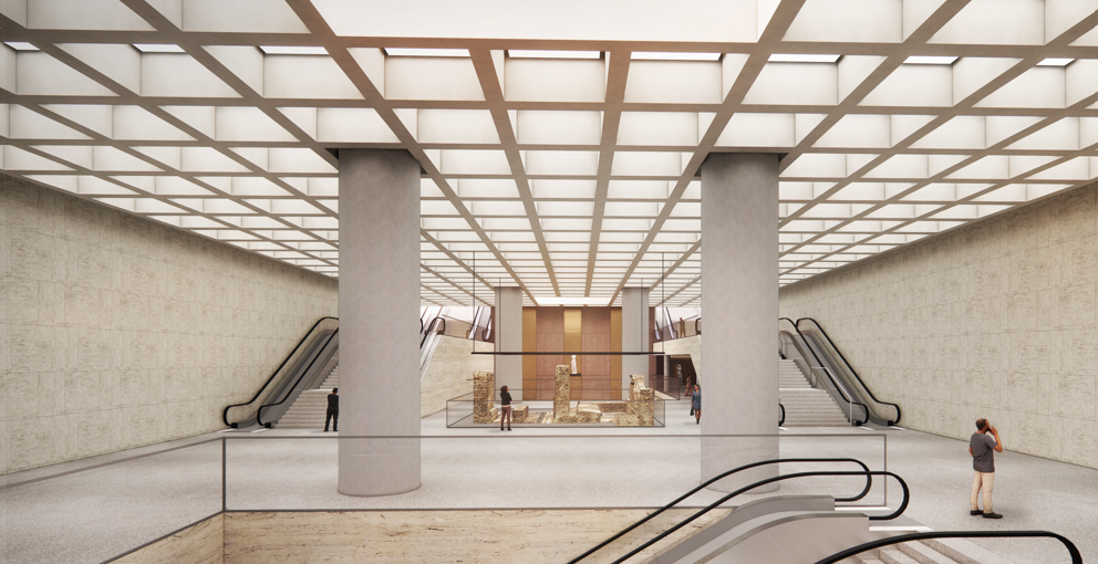 Metro C- render - stazione Piazza Pia/Castel Sant'Angelo