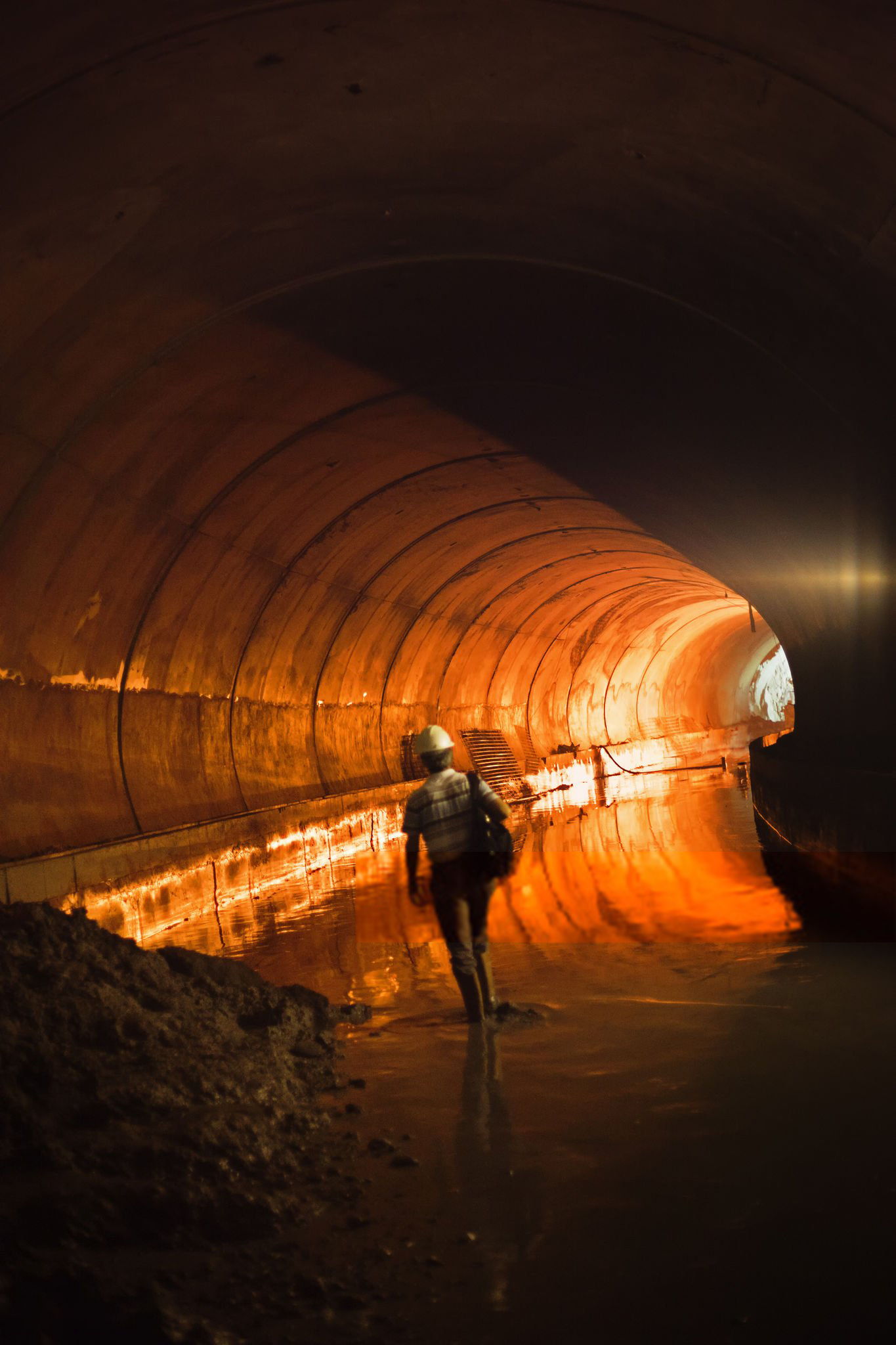 The tunnels of Line C between San Giovanni station and Via Sannio shaft